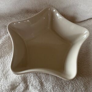 Longaberger Pottery Large Star Dish Traditional Blue Pattern